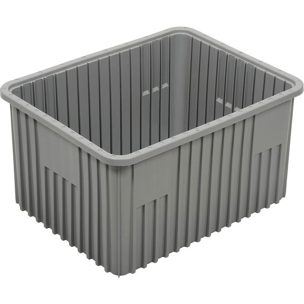 Quantum Storage Systems Divider Box, Gray, Polypropylene, 22-1/2 in L, 17-1/2 in W, 12 in H DG93120GY